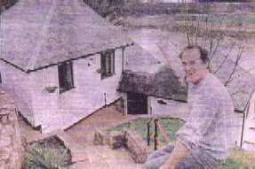 Proud owner Clive Davies outside the Powder House (Evening Post, 1992)